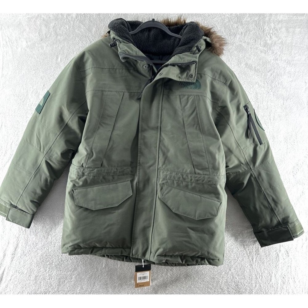 North Face Trans Antarctica Expedition Mcmurdo Faux Fur Coat L Parka worn once